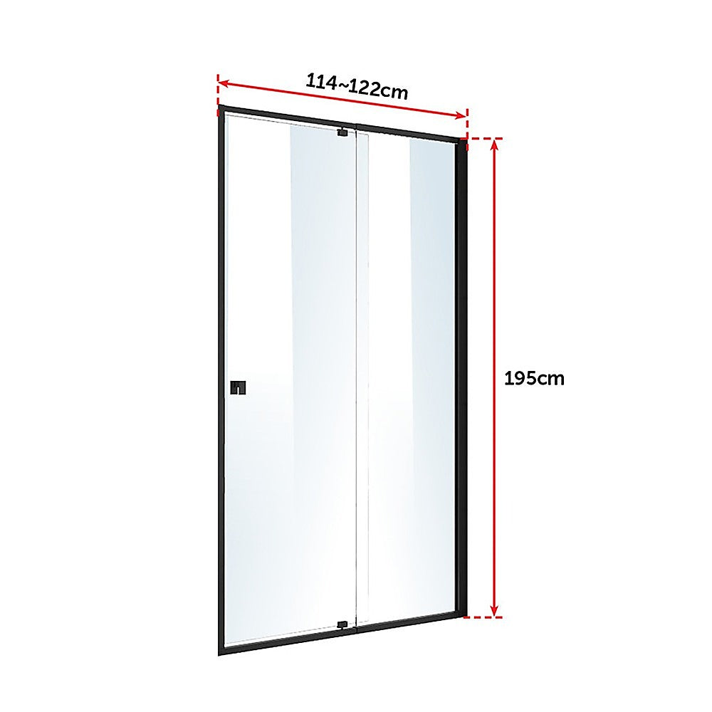 Adjustable Semi Frameless Shower Screen (114~122) x 195cm Australian Safety Glass 6