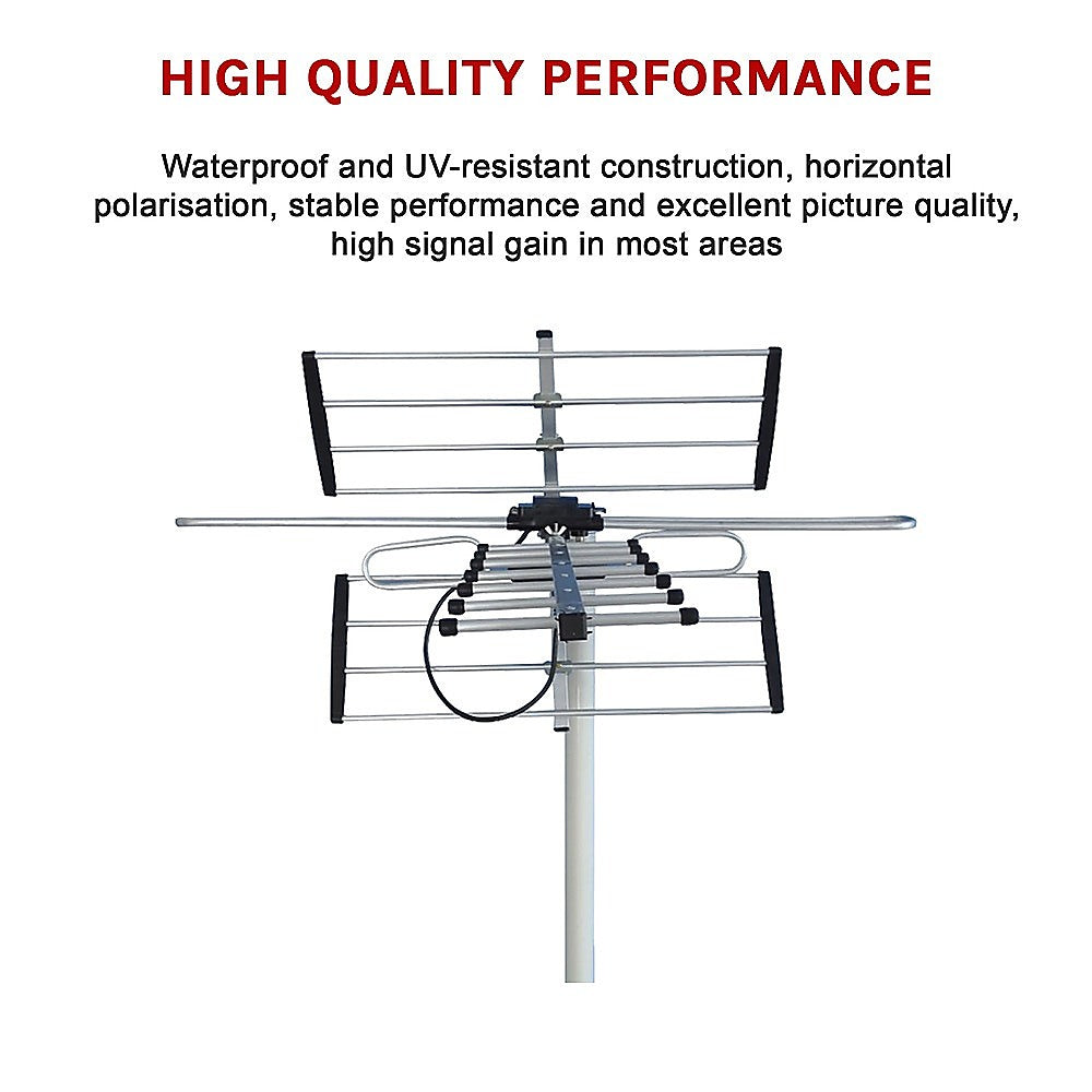 Digital TV Outdoor Antenna Aerial UHF VHF FM AUSTRALIAN Signal Amplifier Booster 6