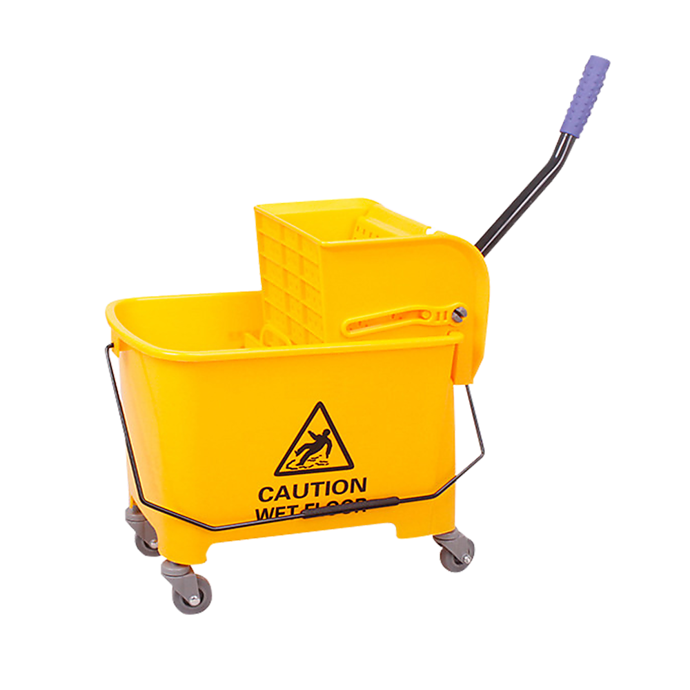 20L Deluxe Mop Wringer Bucket Side Press Janitor Commercial Cleaning 6