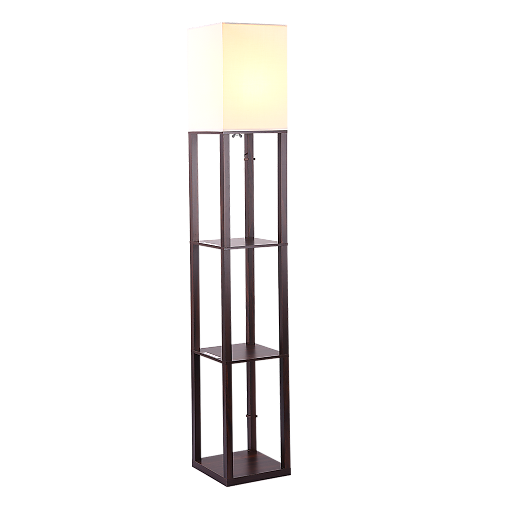 Shelf Floor Lamp - Shade Diffused Light Source with Open-Box Shelves 6