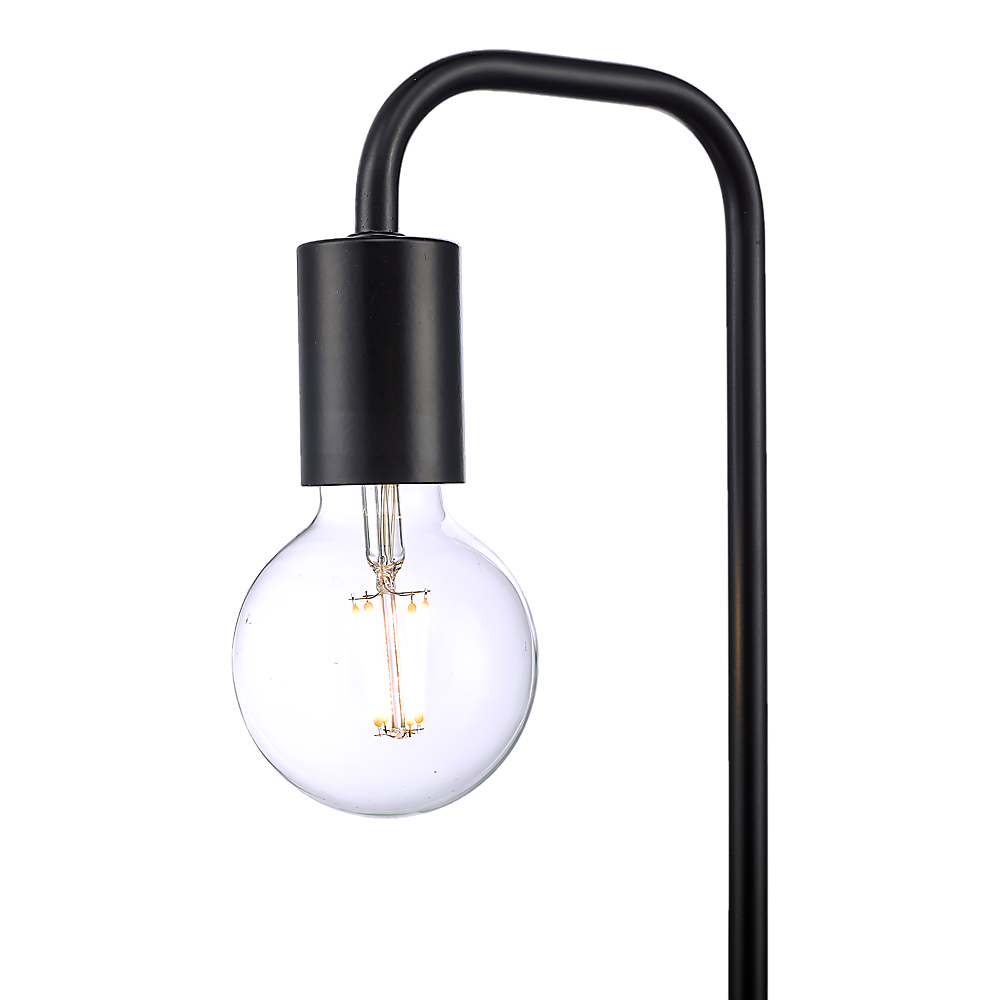 Modern Table lamp Desk Light Timber Base Bedside Bedroom Black 4