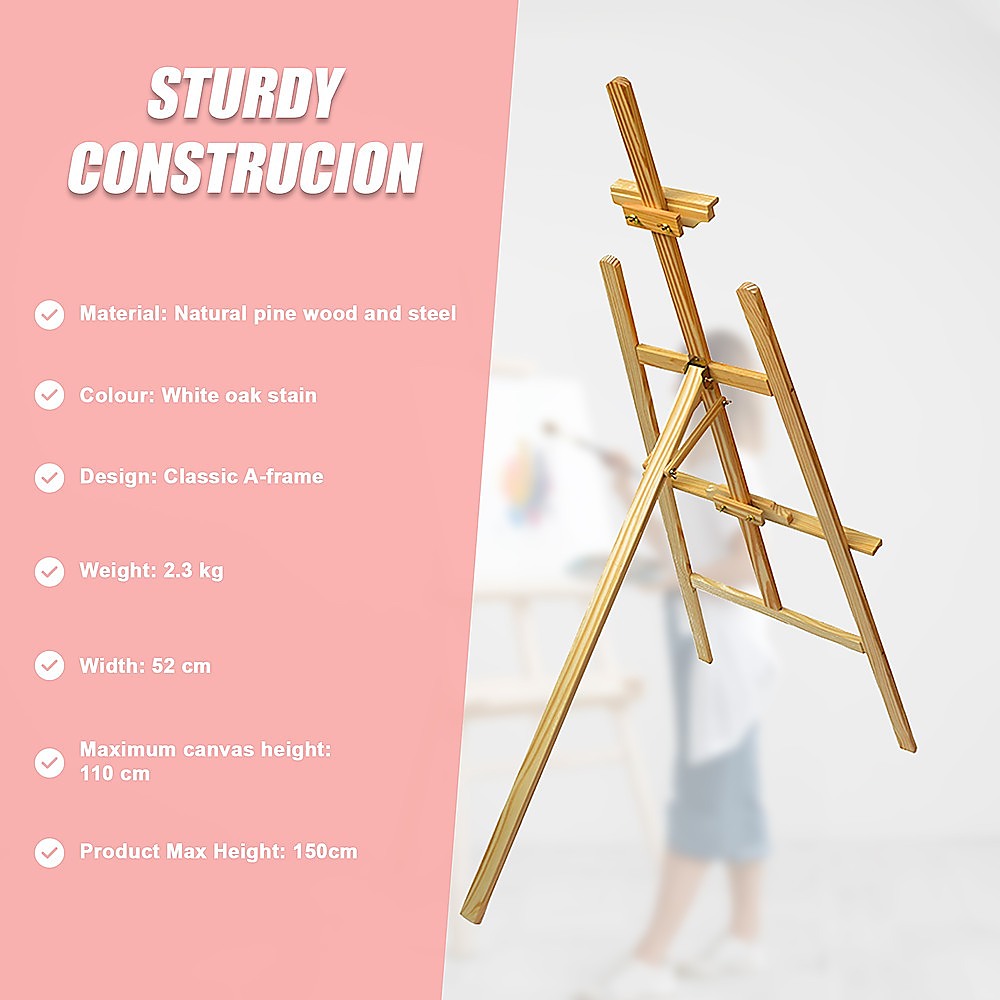 Pine Wood Easel Artist Art Display Painting Shop Tripod Stand Wedding 5