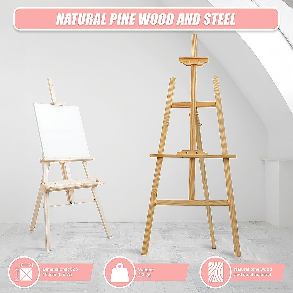 Pine Wood Easel Artist Art Display Painting Shop Tripod Stand Wedding 10