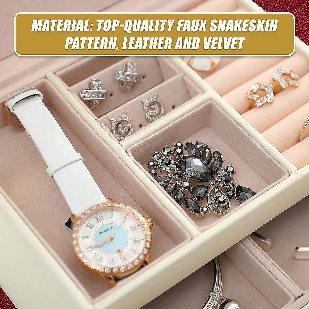 Jewellery Storage Box Girls Rings Necklaces Display Organiser Storage Case 9