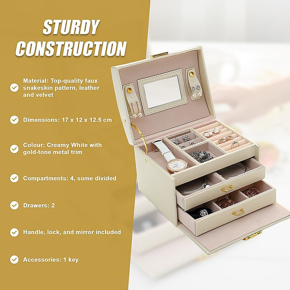 Jewellery Storage Box Girls Rings Necklaces Display Organiser Storage Case 10