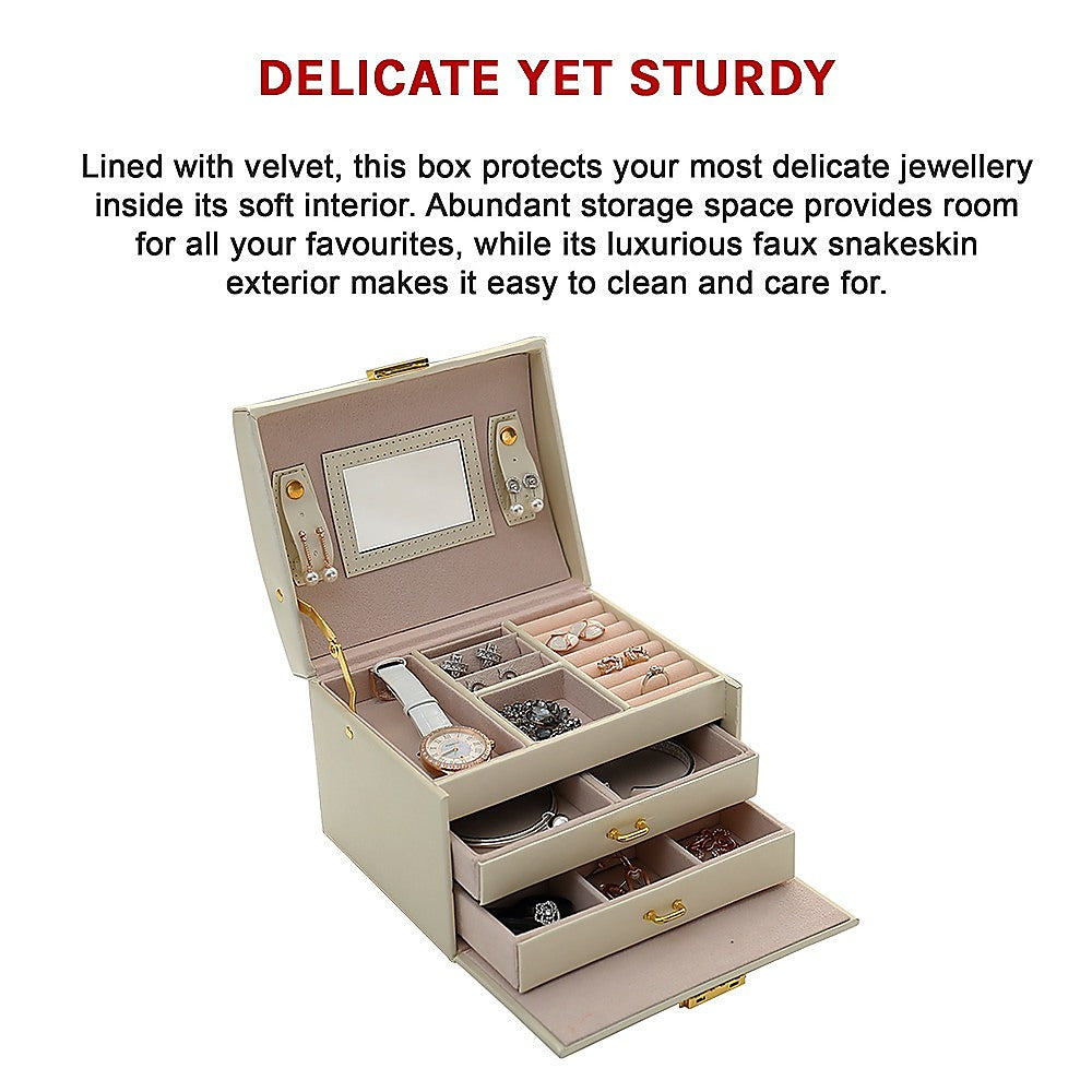 Jewellery Storage Box Girls Rings Necklaces Display Organiser Storage Case 11