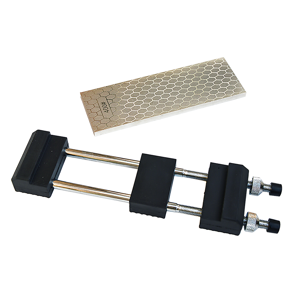 Double-Sided Diamond Knife Sharpeners Sharpening Stone W/ Stone Holder 4