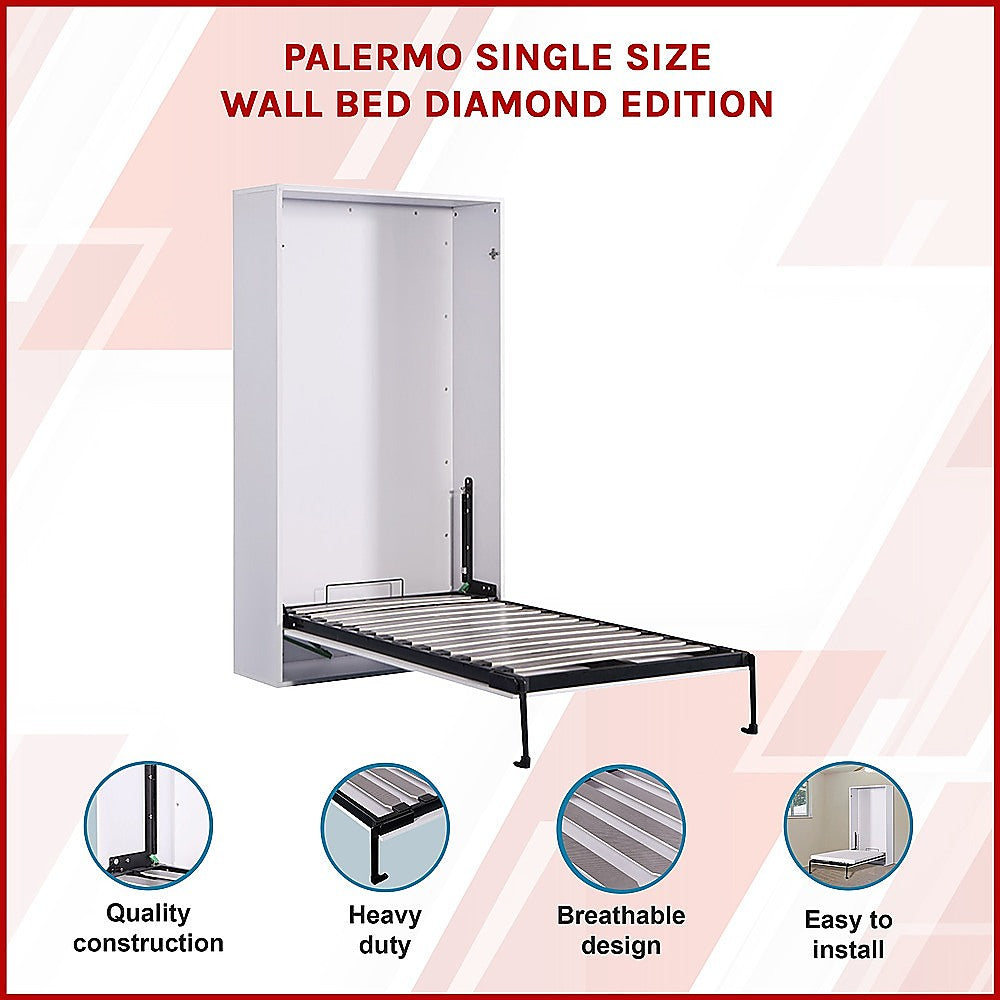 Palermo Single Size Wall Bed Diamond Edition 4
