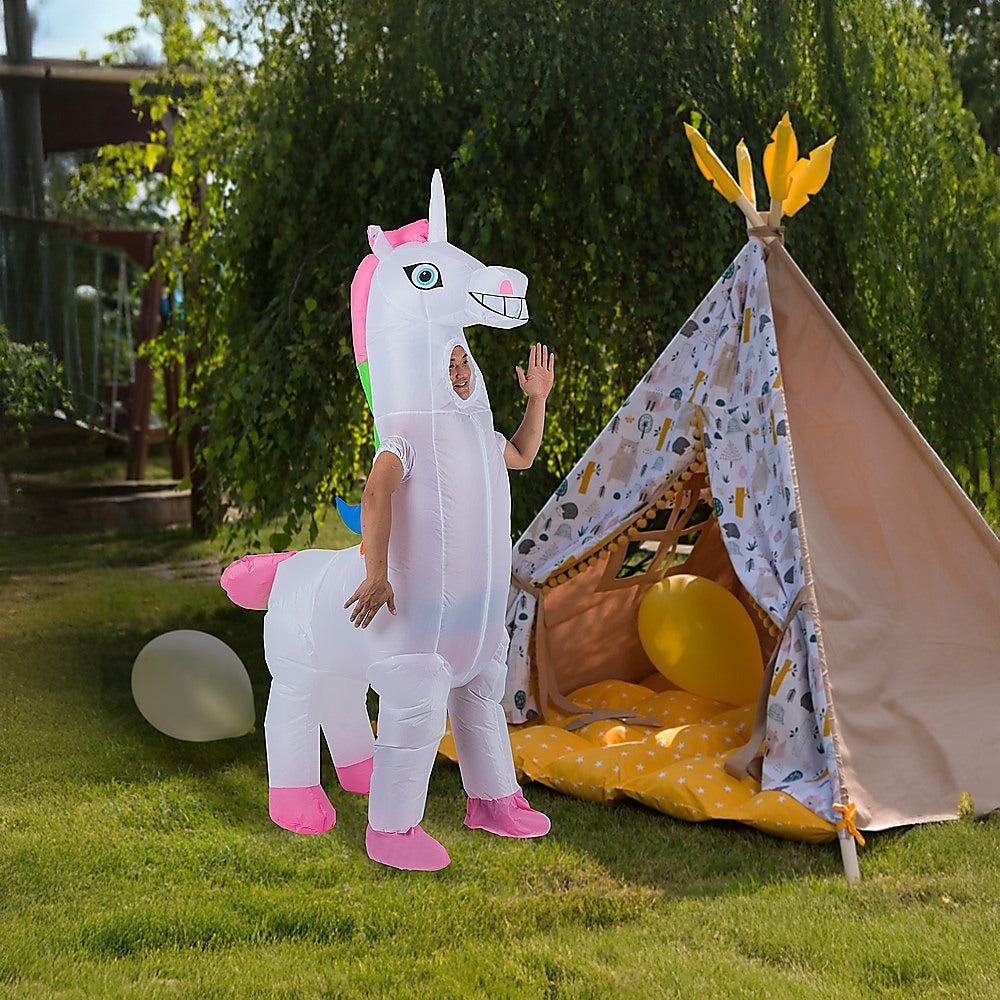 Giant Unicorn Fancy Dress Fan Inflatable Costume Suit 6
