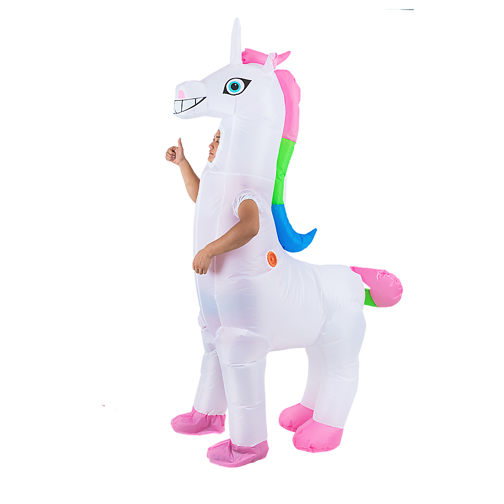 Giant Unicorn Fancy Dress Fan Inflatable Costume Suit 7