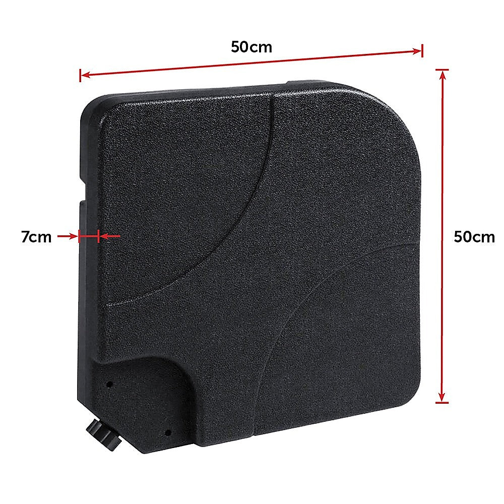 Outdoor Patio 4-Piece Cantilever Offset 3M Umbrella Base Stand Weight Water Sand 12