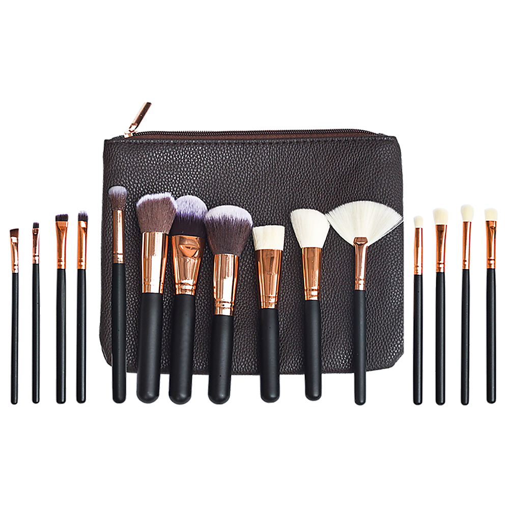 Soft 15Pcs Pro Face Powder Makeup Brushes Set Eyeshader Blending Highlight Tools 4