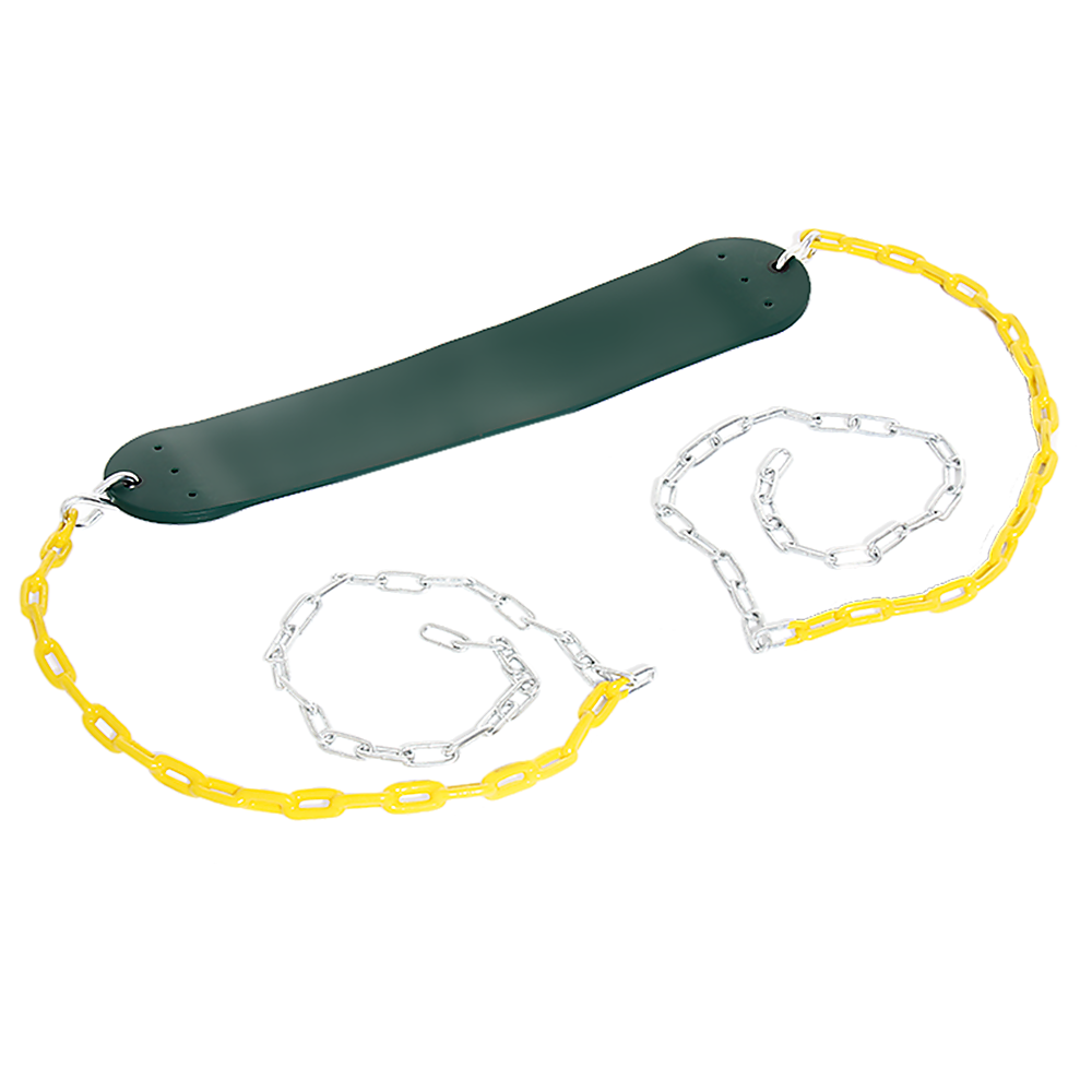 2 Pack Swings Seats Heavy Duty 66" Chain Plastic Coated Playground Swing 6