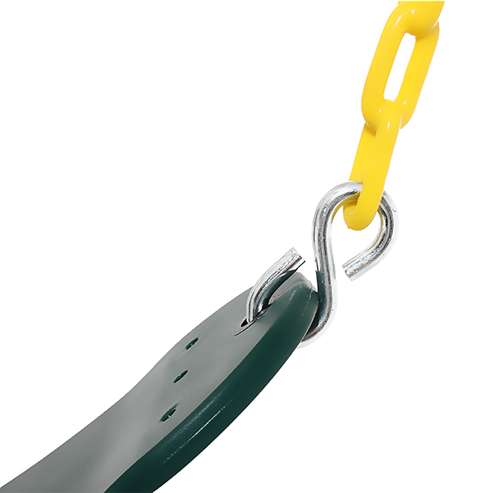 2 Pack Swings Seats Heavy Duty 66" Chain Plastic Coated Playground Swing 5