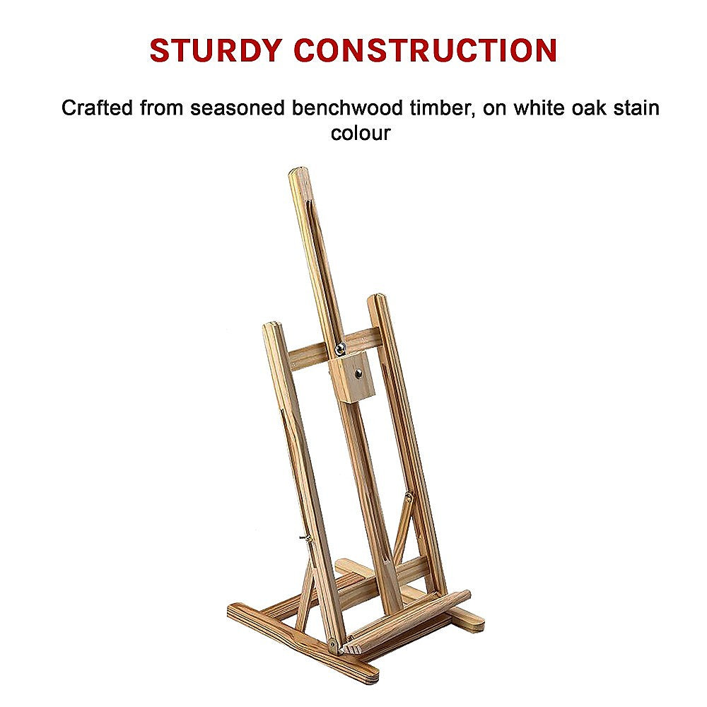 Tabletop Easel Wood Studio H-Frame Artist Art Display Painting Shop Tripod Stand Wedding 11