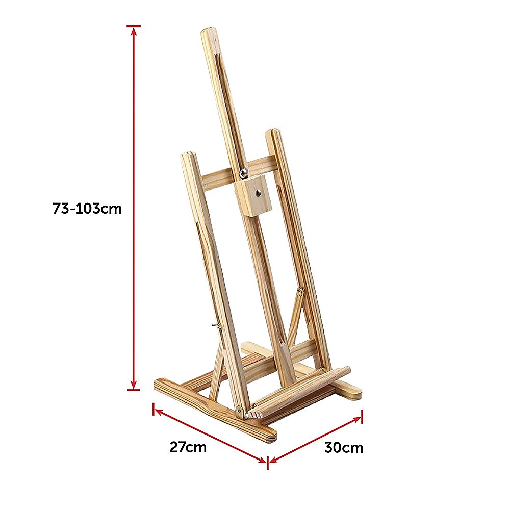 Tabletop Easel Wood Studio H-Frame Artist Art Display Painting Shop Tripod Stand Wedding 12