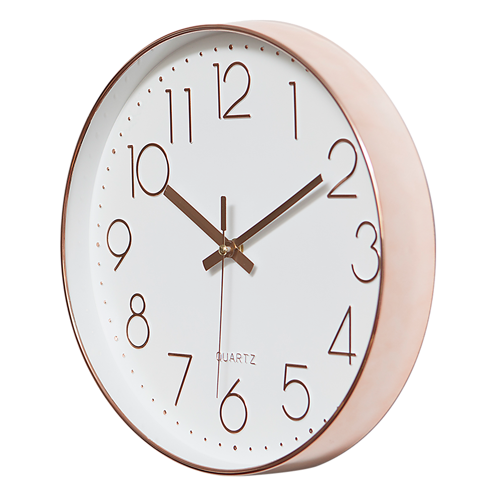 Modern Rose Gold Wall Clock – Silent Non-Ticking Quartz Battery Operated Design 5