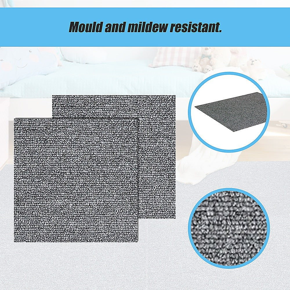 5m2 Box of Premium Carpet Tiles Commercial Domestic Office Heavy Use Flooring Grey 4