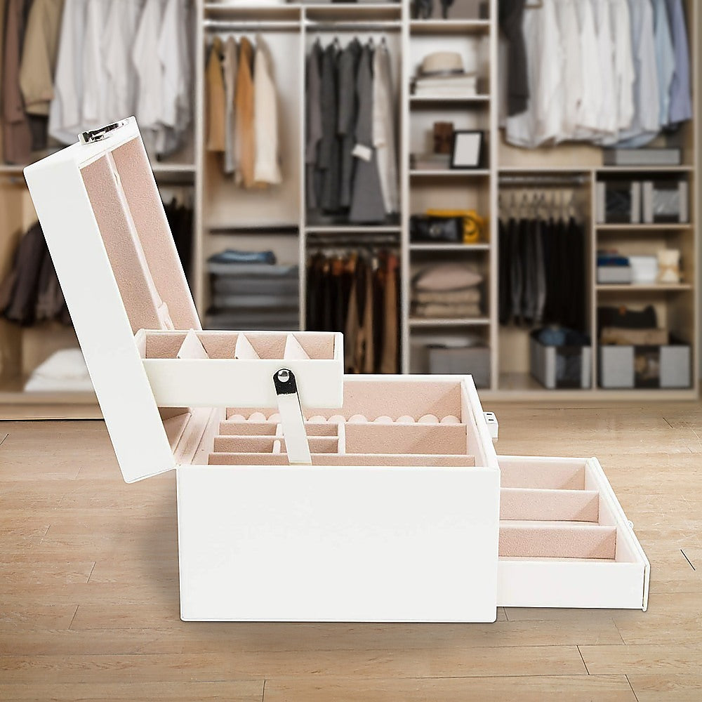 Jewellery Storage Box Girls Rings Necklaces Display Organiser Storage Case 5