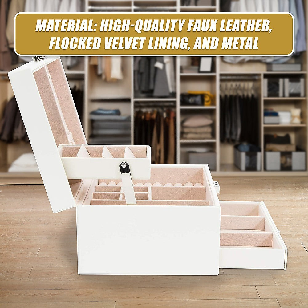 Jewellery Storage Box Girls Rings Necklaces Display Organiser Storage Case 9