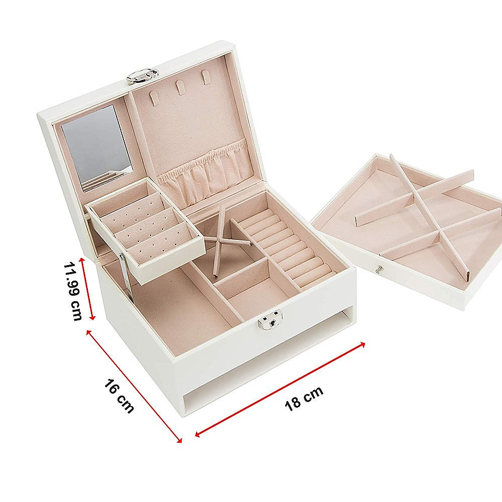 Jewellery Storage Box Girls Rings Necklaces Display Organiser Storage Case 12