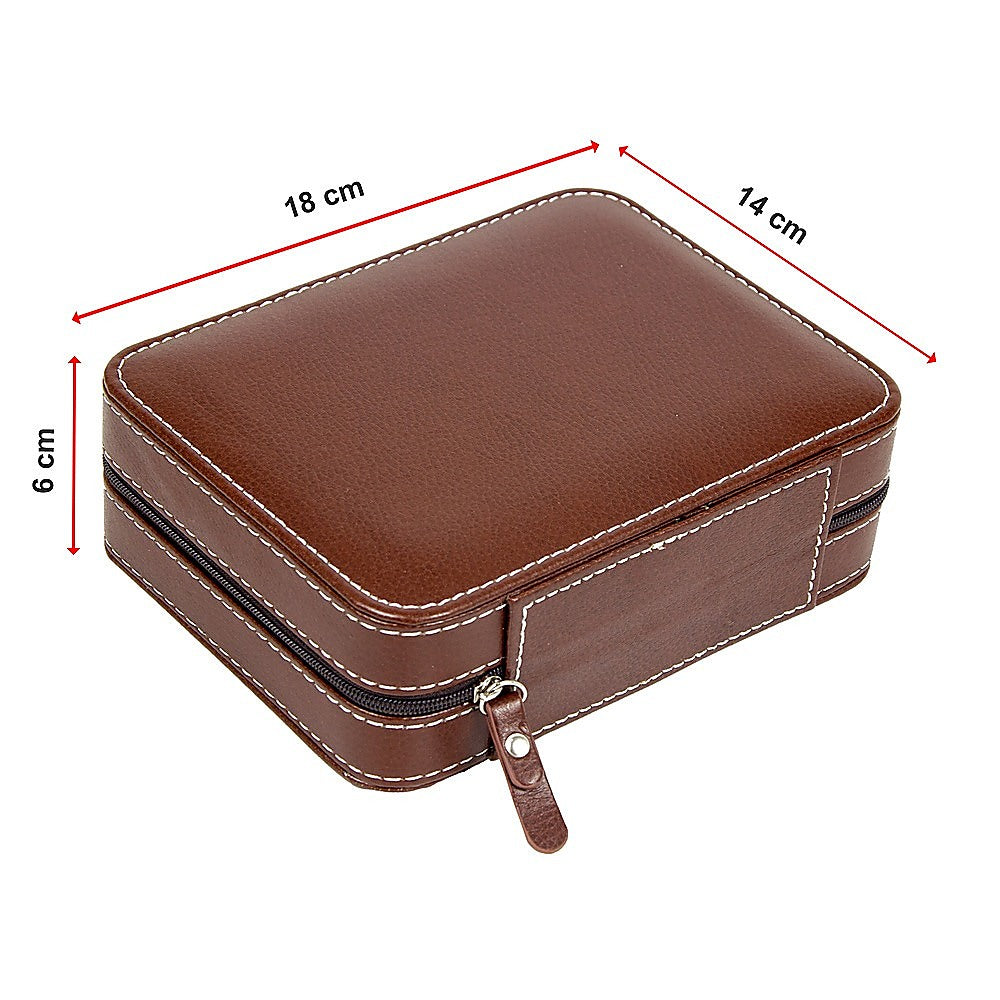 4 Watch Box Display Travel Case PU Leather 12