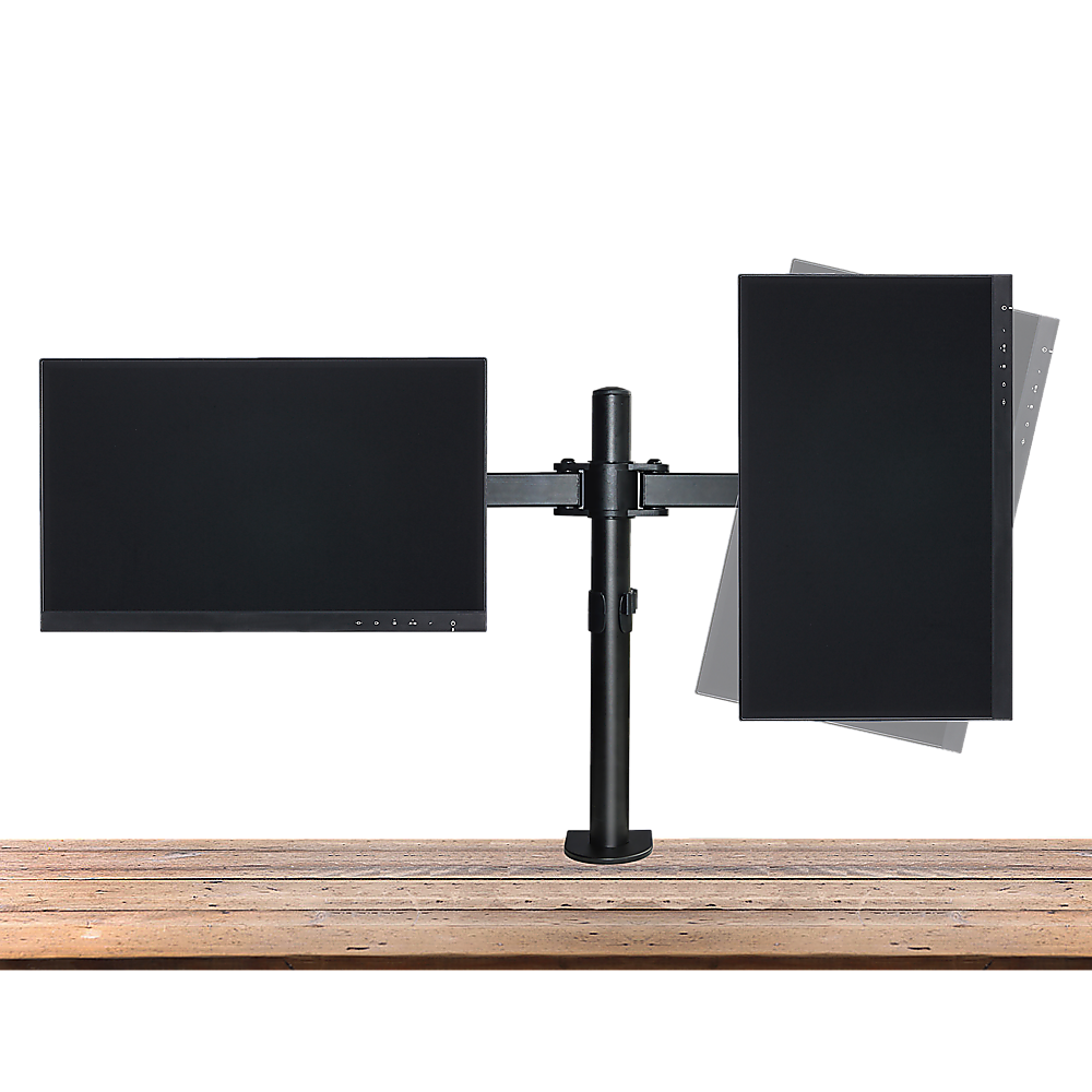 Dual LCD Monitor Desk Mount Stand Adjustable Fits 2 Screens Up To 27" 5