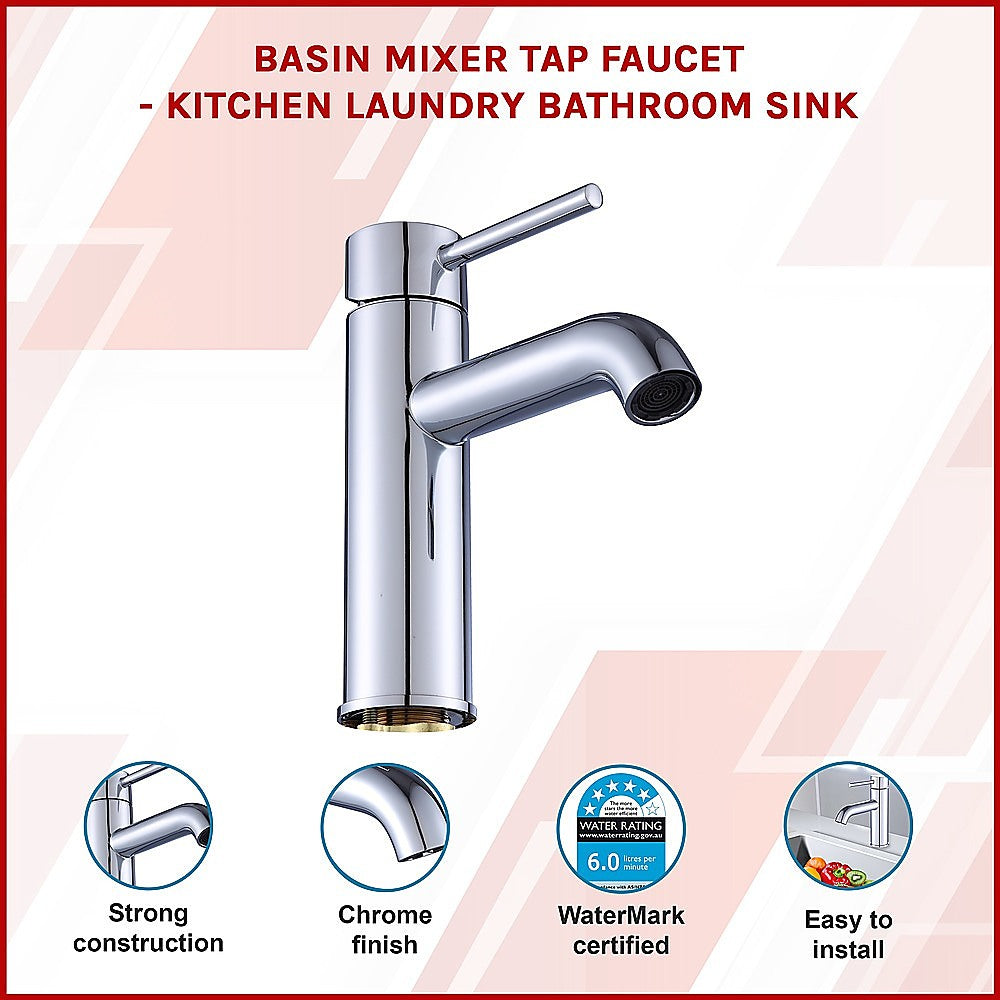 Basin Mixer Tap Faucet -Kitchen Laundry Bathroom Sink 3