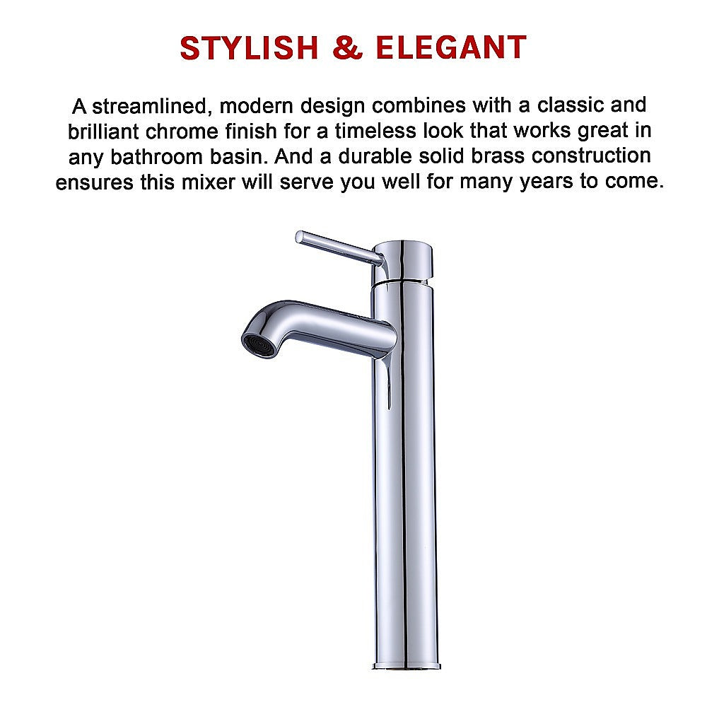 Tall Basin Mixer Tap Faucet -Kitchen Laundry Bathroom Sink 11