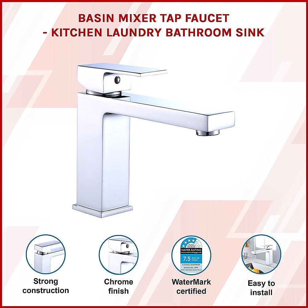 Basin Mixer Tap Faucet -Kitchen Laundry Bathroom Sink 3