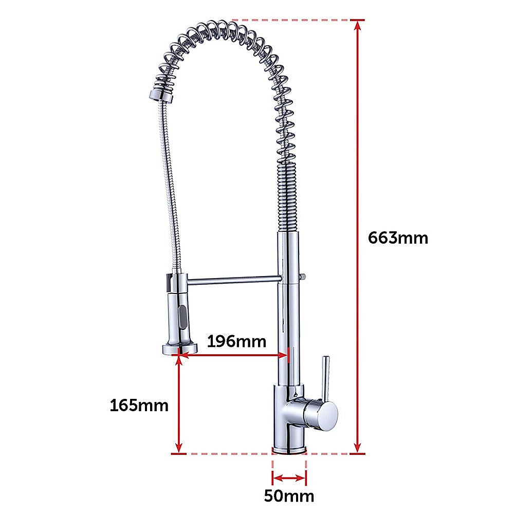 Basin Mixer Pull-Out Kitchen Tap Faucet Laundry Sink 13