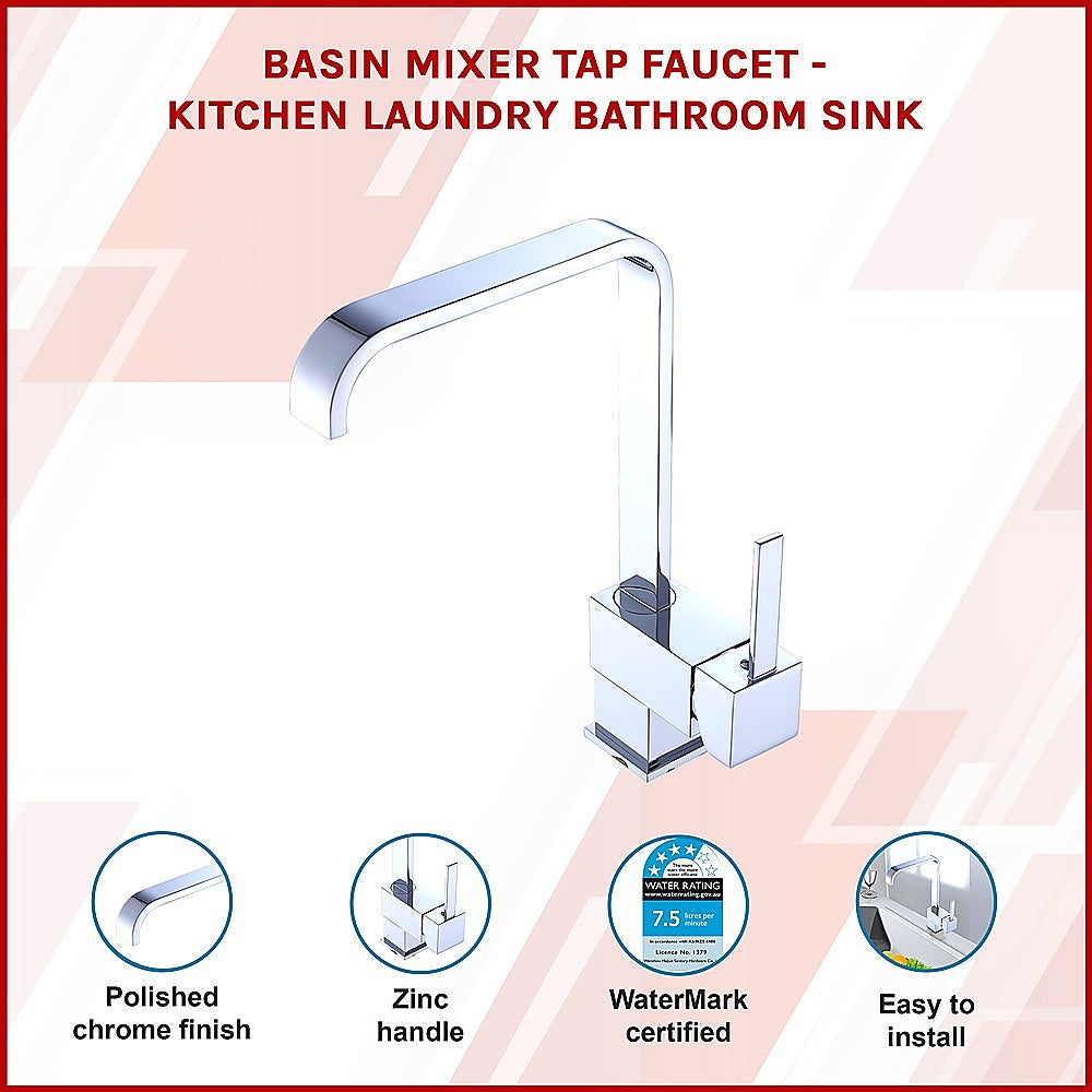 Basin Mixer Tap Faucet - Kitchen Laundry Bathroom Sink 3