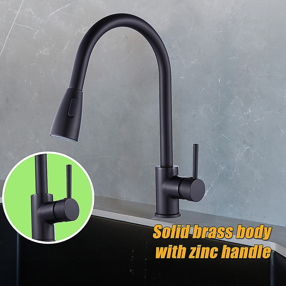 Basin Mixer Pull-Down Tap Faucet -Kitchen Laundry Bathroom Sink 10