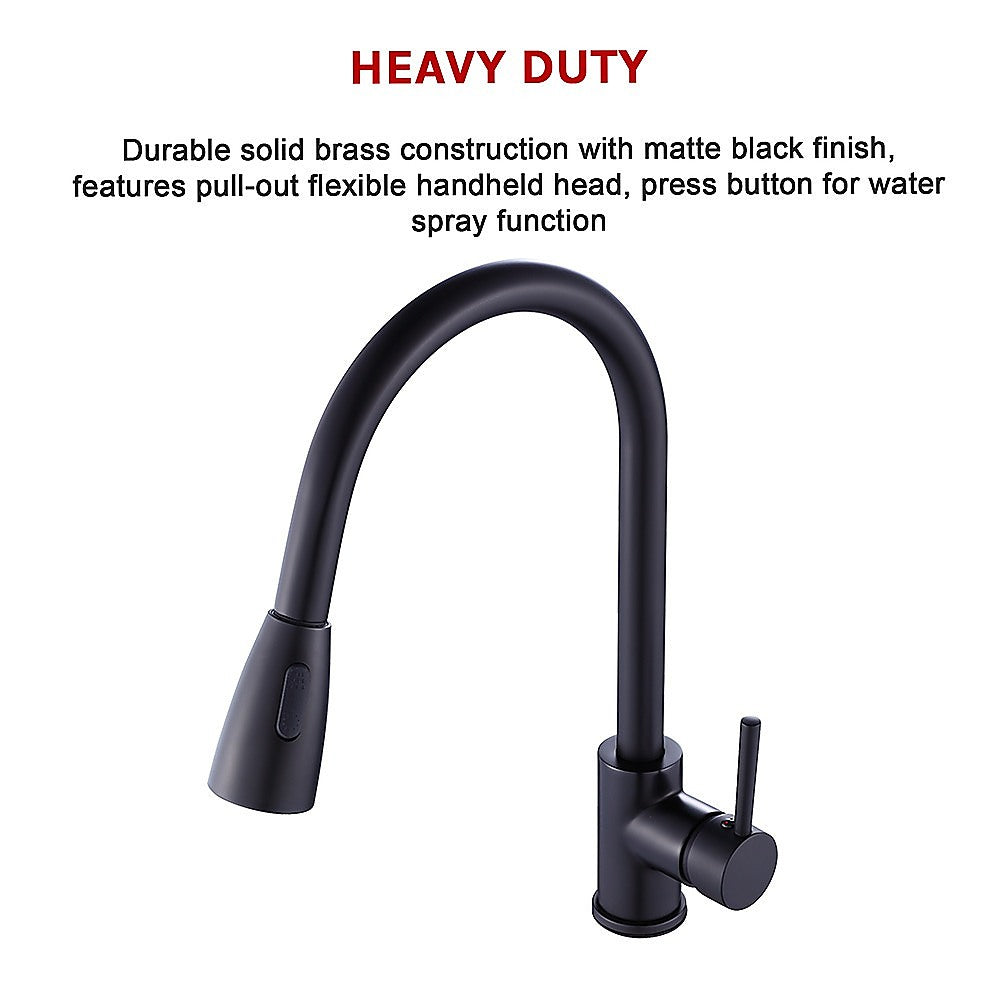 Basin Mixer Pull-Down Tap Faucet -Kitchen Laundry Bathroom Sink 12