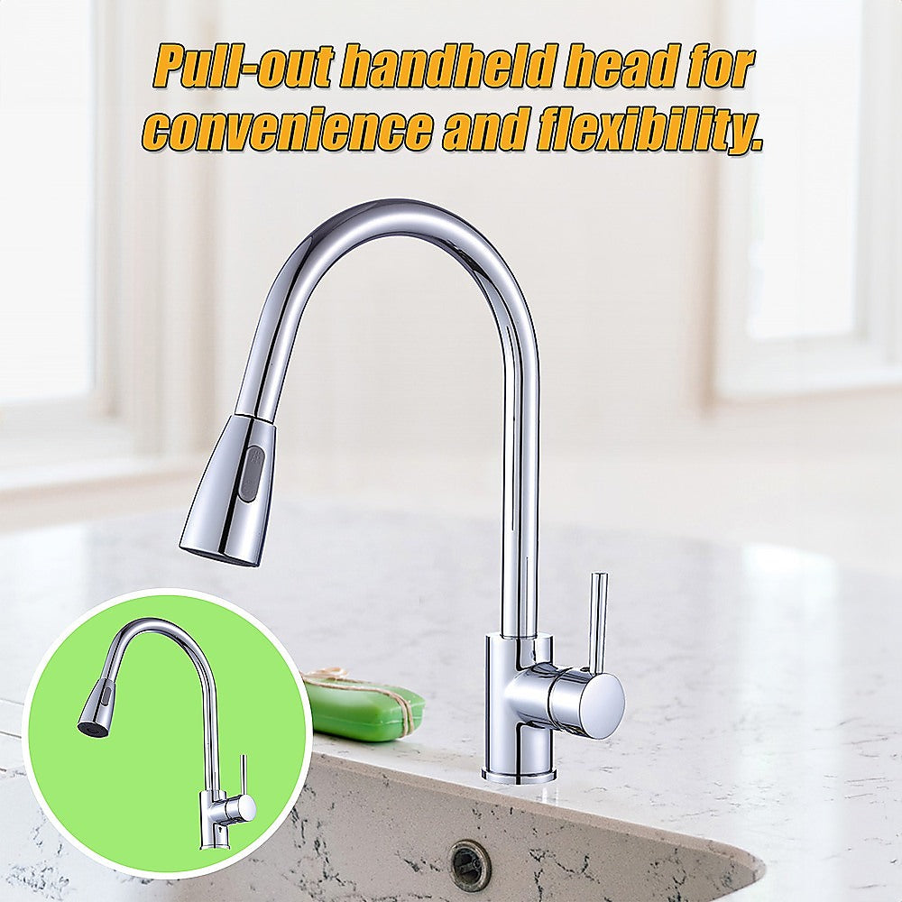 Basin Mixer Pull-Down Tap Faucet -Kitchen Laundry Bathroom Sink 4