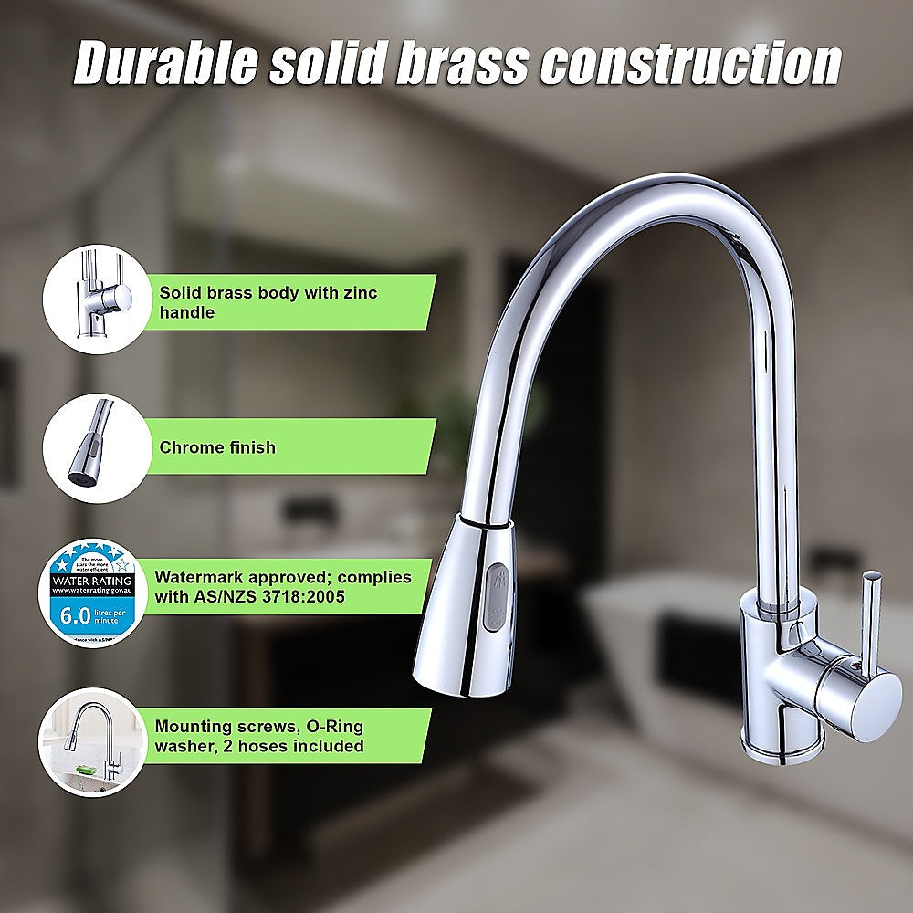 Basin Mixer Pull-Down Tap Faucet -Kitchen Laundry Bathroom Sink 8