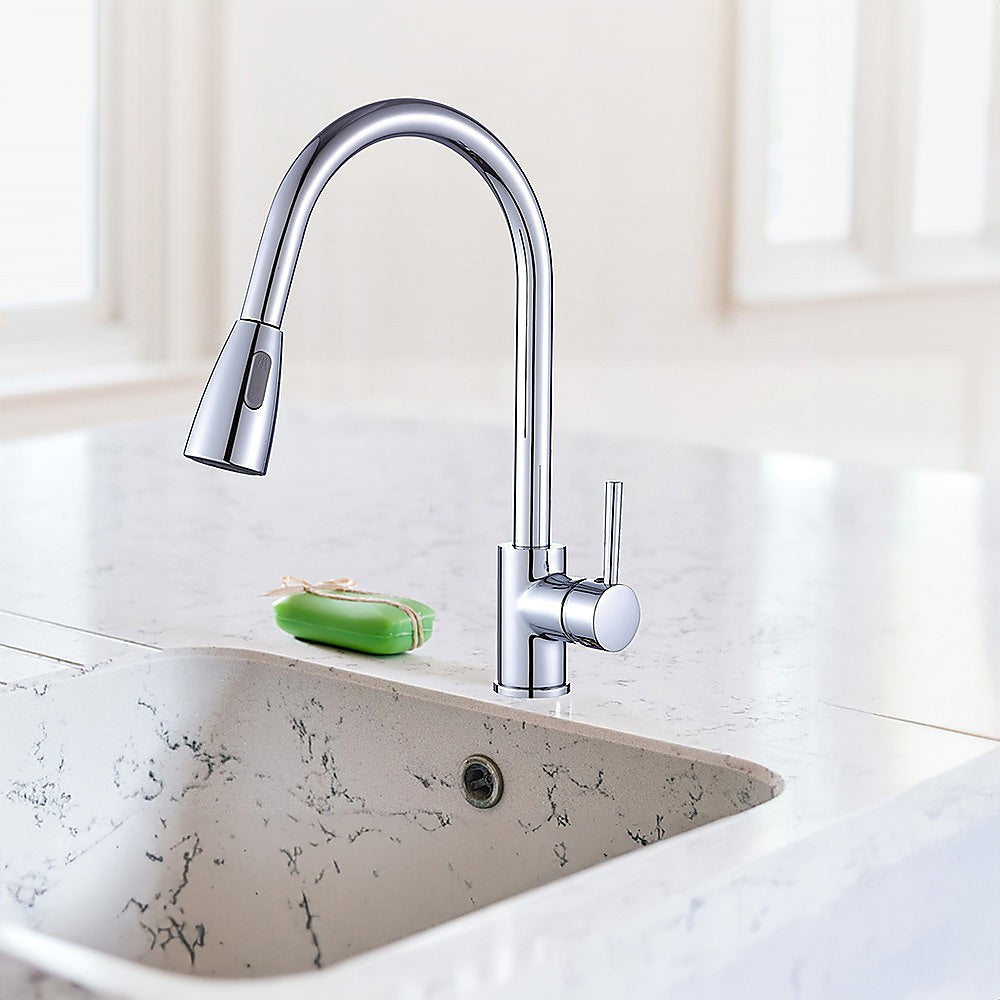Basin Mixer Pull-Down Tap Faucet -Kitchen Laundry Bathroom Sink 9