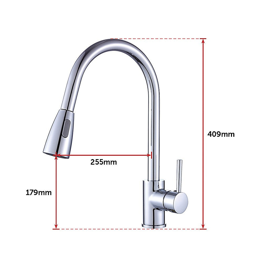 Basin Mixer Pull-Down Tap Faucet -Kitchen Laundry Bathroom Sink 13