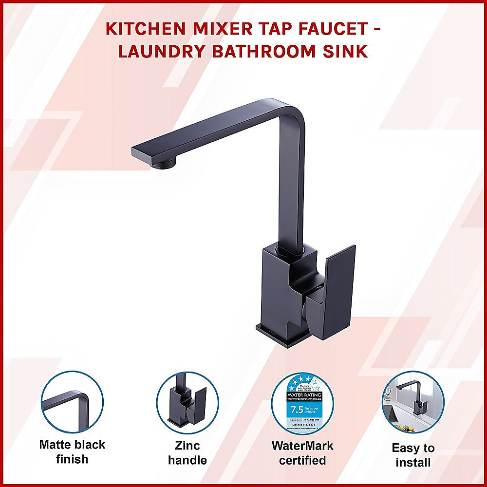 Kitchen Mixer Tap Faucet - Laundry Bathroom Sink 3