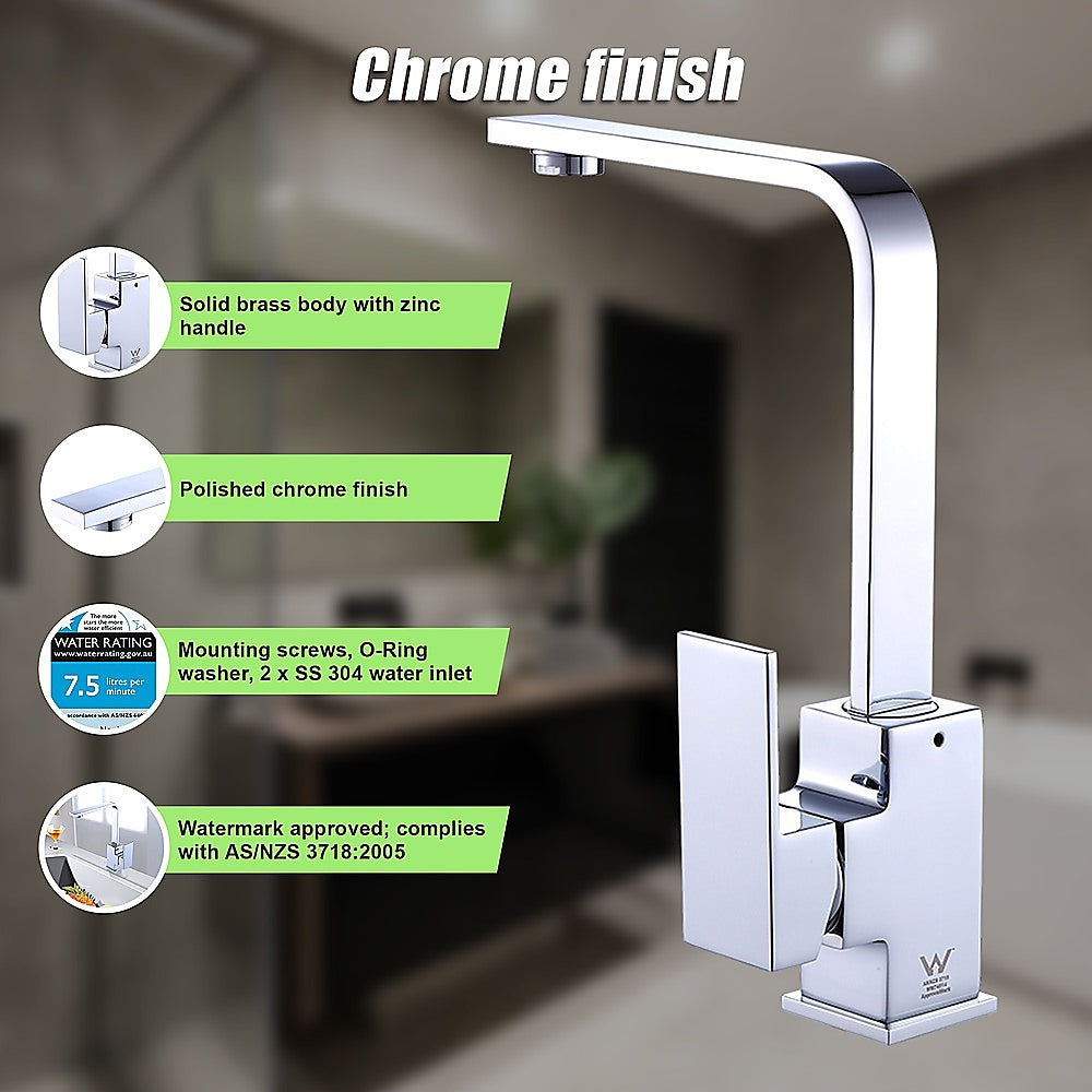 Kitchen Mixer Tap Faucet - Laundry Bathroom Sink 8