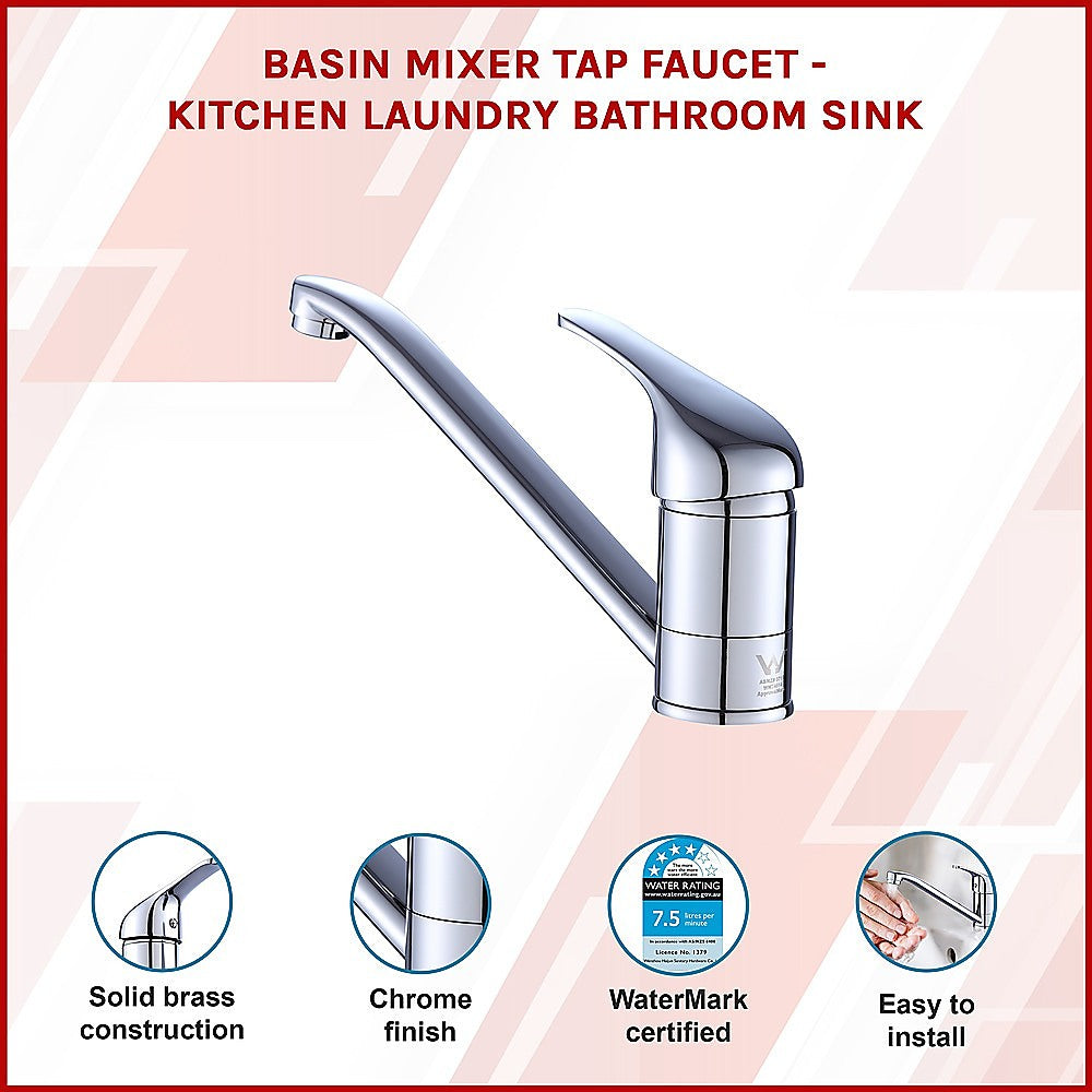 Basin Mixer Tap Faucet -Kitchen Laundry Bathroom Sink 3
