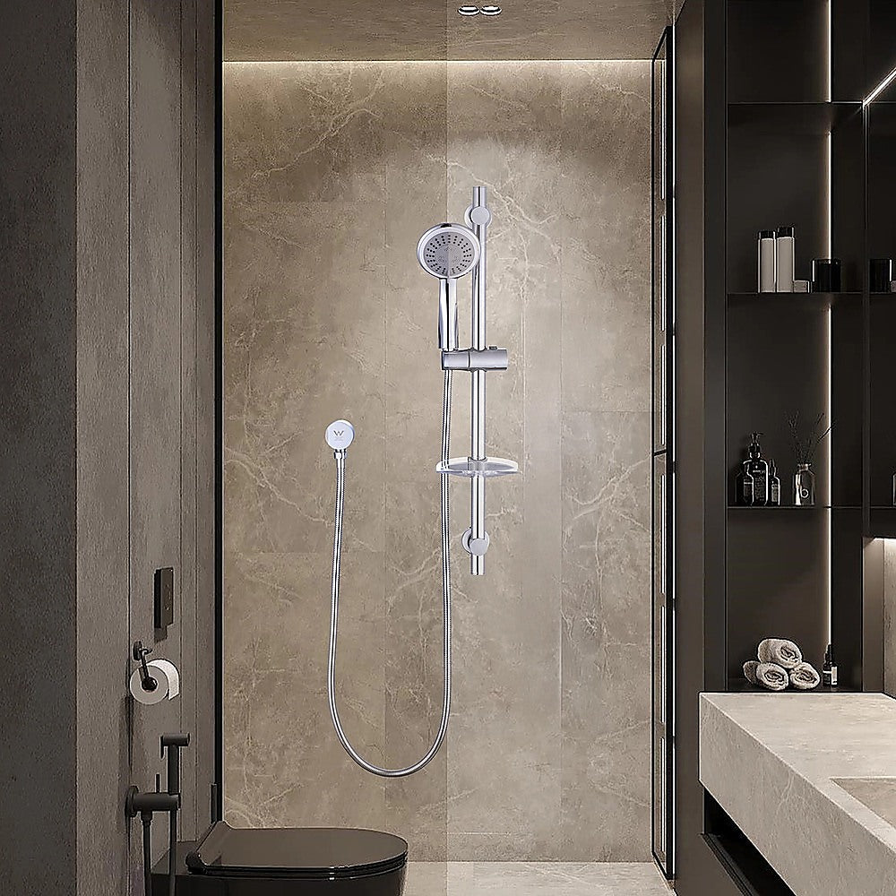 Hand Held Shower Rail Soap Dish Bathroom Set 5