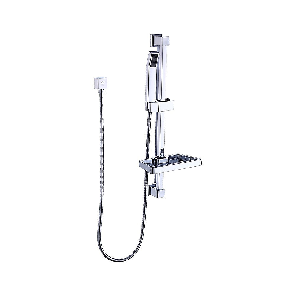 Hand Held Shower Rail Soap Dish Bathroom Set 4