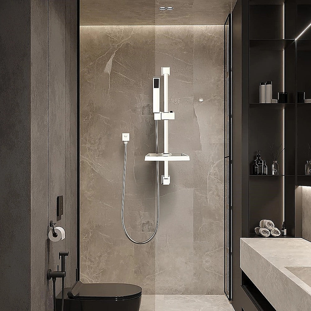 Hand Held Shower Rail Soap Dish Bathroom Set 5