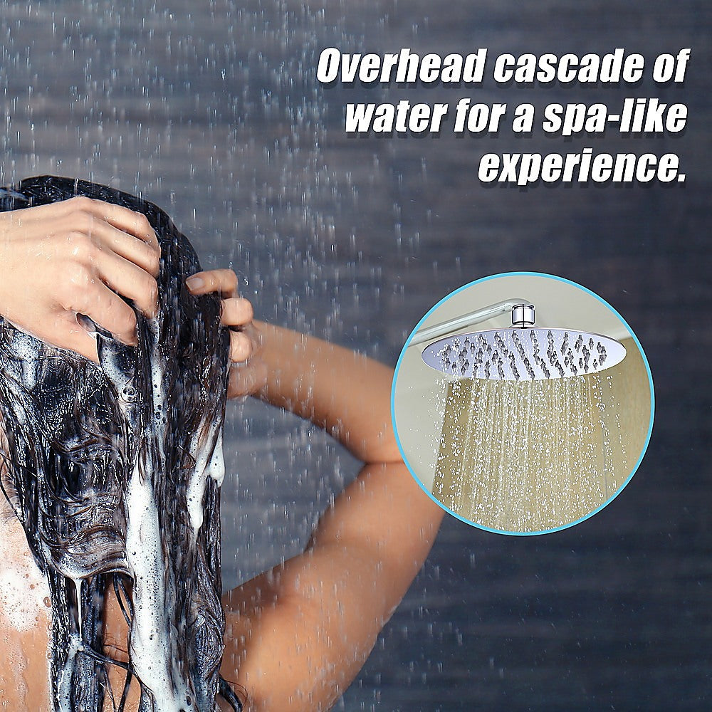 200mm Shower Head Round 304SS Polished Chrome Finish 10