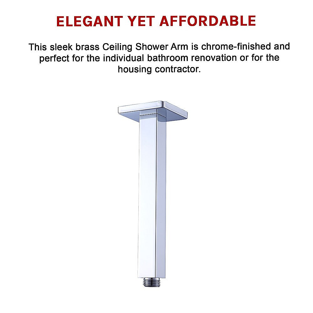 Shower Head Arm Wall Connector Square Bathroom Rainforest ShowerHead 9