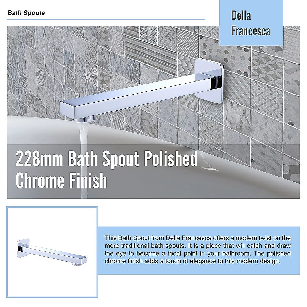 228mm Bath Spout Polished Chrome Finish 9