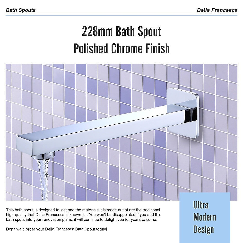 228mm Bath Spout Polished Chrome Finish 10