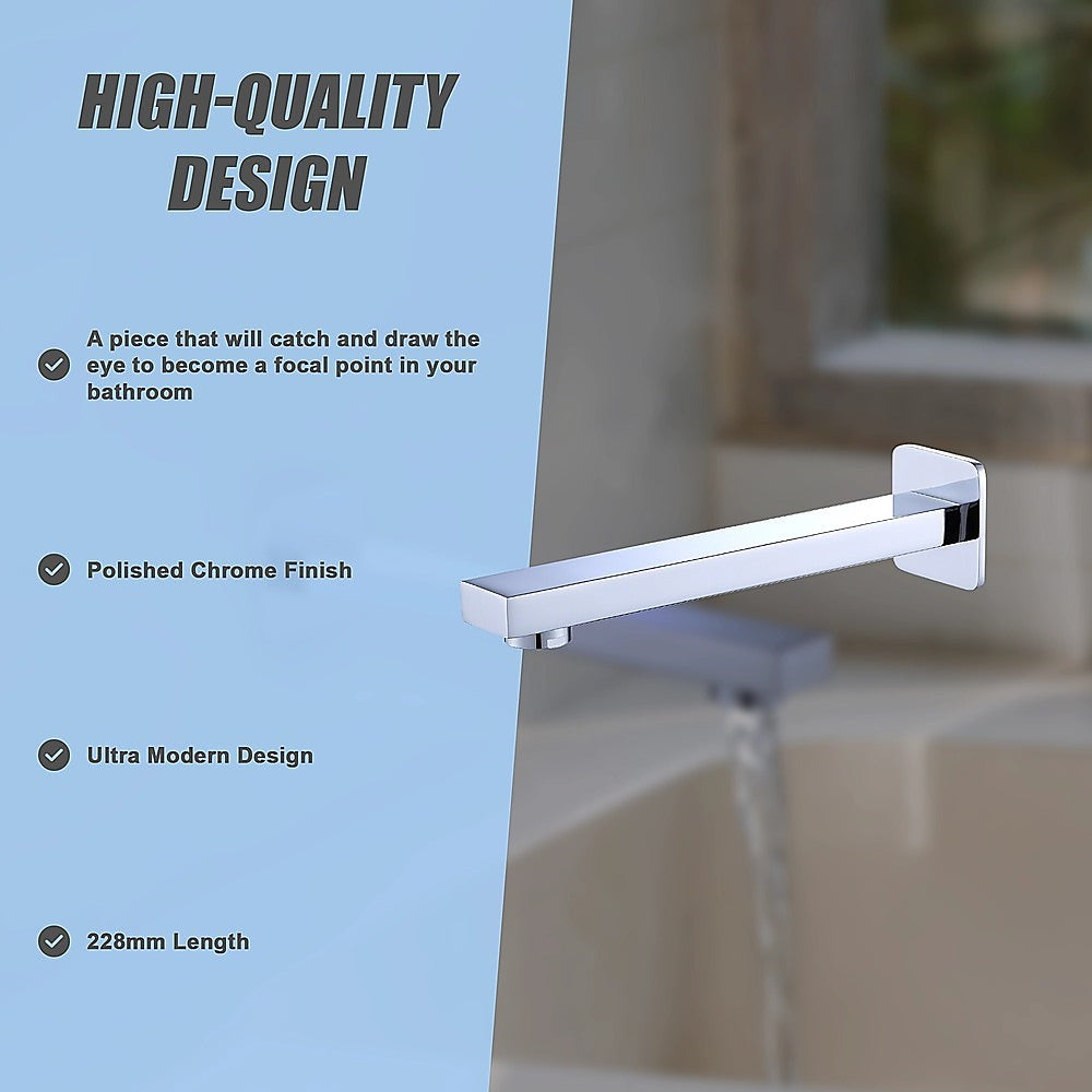228mm Bath Spout Polished Chrome Finish 11