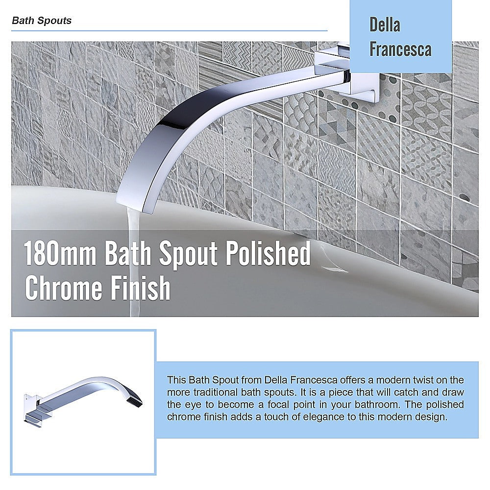 180mm Bath Spout Polished Chrome Finish 9